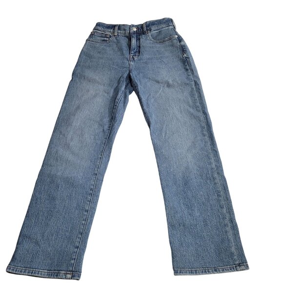 Madewell Denim - Madewell Womens 90s Straight Jeans 26 Blue Denim High Rise Rigid Classic Fit
